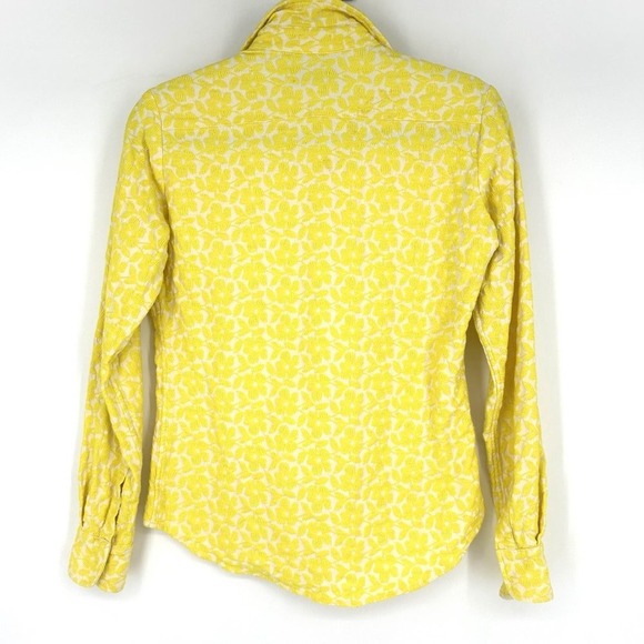 Tish Cox Floral Embroidered Popover Top Yellow White XXS - Picture 6 of 10